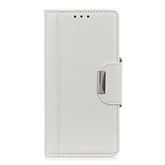 Custodia Portafoglio In Pelle Cover con Supporto L08 per Huawei Honor 9C Bianco