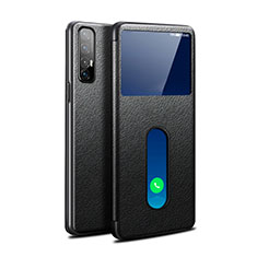 Custodia Portafoglio In Pelle Cover con Supporto L08 per Oppo Find X2 Neo Nero