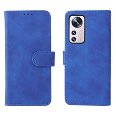 Custodia Portafoglio In Pelle Cover con Supporto L08 per Xiaomi Mi 12 5G Blu