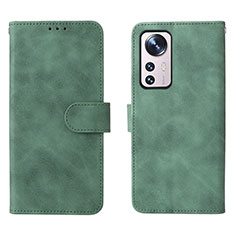 Custodia Portafoglio In Pelle Cover con Supporto L08 per Xiaomi Mi 12 5G Verde