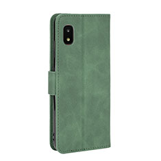 Custodia Portafoglio In Pelle Cover con Supporto L08Z per Samsung Galaxy A21 SC-42A Verde
