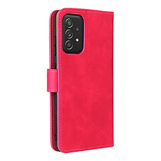 Custodia Portafoglio In Pelle Cover con Supporto L08Z per Samsung Galaxy A52 5G Rosa Caldo