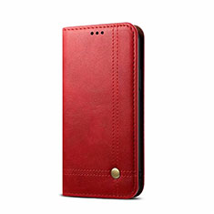 Custodia Portafoglio In Pelle Cover con Supporto L09 per OnePlus Nord Rosso