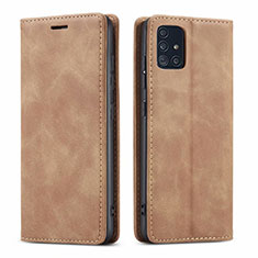 Custodia Portafoglio In Pelle Cover con Supporto L09 per Samsung Galaxy A51 5G Arancione