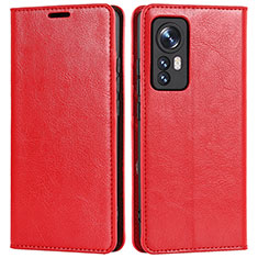 Custodia Portafoglio In Pelle Cover con Supporto L09 per Xiaomi Mi 12 5G Rosso