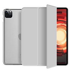 Custodia Portafoglio In Pelle Cover con Supporto L10 per Apple iPad Pro 11 (2020) Argento