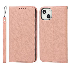 Custodia Portafoglio In Pelle Cover con Supporto L10 per Apple iPhone 13 Mini Oro Rosa