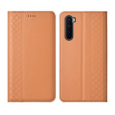 Custodia Portafoglio In Pelle Cover con Supporto L10 per OnePlus Nord Arancione