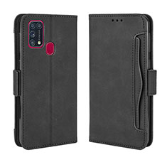 Custodia Portafoglio In Pelle Cover con Supporto L10 per Samsung Galaxy M21s Nero