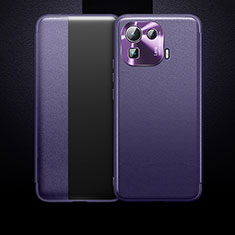 Custodia Portafoglio In Pelle Cover con Supporto L10 per Xiaomi Mi 11 Pro 5G Viola