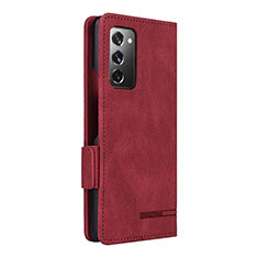 Custodia Portafoglio In Pelle Cover con Supporto L10Z per Samsung Galaxy Z Fold2 5G Rosso