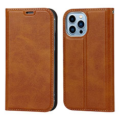 Custodia Portafoglio In Pelle Cover con Supporto L11 per Apple iPhone 13 Pro Max Marrone