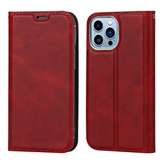 Custodia Portafoglio In Pelle Cover con Supporto L11 per Apple iPhone 13 Pro Rosso