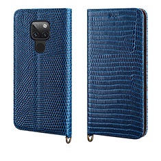 Custodia Portafoglio In Pelle Cover con Supporto L11 per Huawei Mate 20 Blu