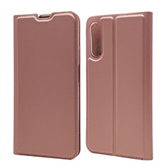 Custodia Portafoglio In Pelle Cover con Supporto L11 per Huawei Y9s Oro Rosa