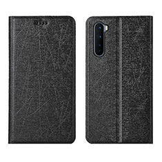 Custodia Portafoglio In Pelle Cover con Supporto L11 per OnePlus Nord Nero