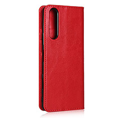 Custodia Portafoglio In Pelle Cover con Supporto L11 per Sony Xperia 5 II Rosso