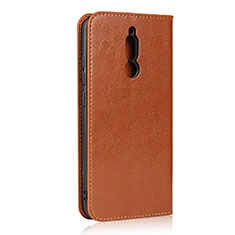 Custodia Portafoglio In Pelle Cover con Supporto L11 per Xiaomi Redmi 8 Arancione