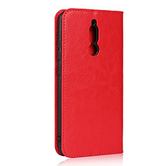 Custodia Portafoglio In Pelle Cover con Supporto L11 per Xiaomi Redmi 8 Rosso