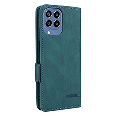 Custodia Portafoglio In Pelle Cover con Supporto L11Z per Samsung Galaxy M33 5G Verde