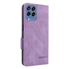 Custodia Portafoglio In Pelle Cover con Supporto L11Z per Samsung Galaxy M33 5G Viola
