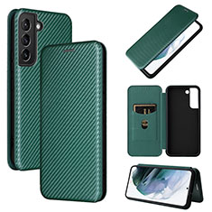 Custodia Portafoglio In Pelle Cover con Supporto L11Z per Samsung Galaxy S23 5G Verde