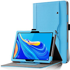 Custodia Portafoglio In Pelle Cover con Supporto L12 per Huawei MediaPad M6 10.8 Cielo Blu