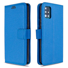 Custodia Portafoglio In Pelle Cover con Supporto L12 per Samsung Galaxy A51 5G Cielo Blu