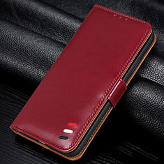 Custodia Portafoglio In Pelle Cover con Supporto L12 per Samsung Galaxy M21s Rosso Rosa