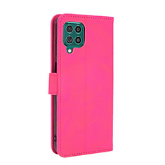 Custodia Portafoglio In Pelle Cover con Supporto L12Z per Samsung Galaxy F62 5G Rosa Caldo