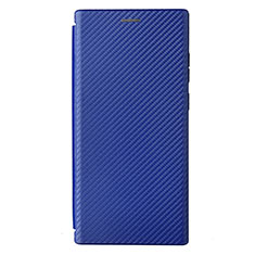 Custodia Portafoglio In Pelle Cover con Supporto L12Z per Samsung Galaxy S22 Ultra 5G Blu