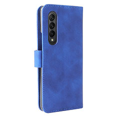 Custodia Portafoglio In Pelle Cover con Supporto L12Z per Samsung Galaxy Z Fold4 5G Blu