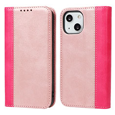 Custodia Portafoglio In Pelle Cover con Supporto L13 per Apple iPhone 13 Mini Oro Rosa