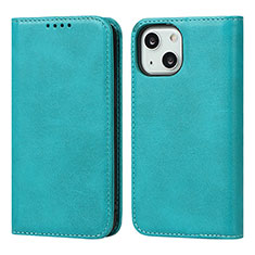 Custodia Portafoglio In Pelle Cover con Supporto L14 per Apple iPhone 14 Plus Cielo Blu