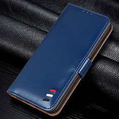 Custodia Portafoglio In Pelle Cover con Supporto L14 per Huawei Honor 9C Blu