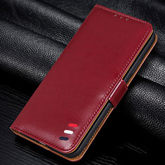 Custodia Portafoglio In Pelle Cover con Supporto L14 per Huawei Honor 9C Rosso Rosa