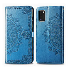 Custodia Portafoglio In Pelle Cover con Supporto L14 per Samsung Galaxy A41 Cielo Blu