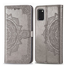 Custodia Portafoglio In Pelle Cover con Supporto L14 per Samsung Galaxy A41 Grigio