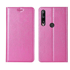 Custodia Portafoglio In Pelle Cover con Supporto L15 per Huawei Honor 9C Rosa
