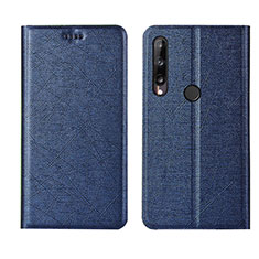 Custodia Portafoglio In Pelle Cover con Supporto L15 per Huawei P40 Lite E Blu
