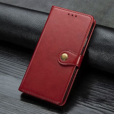 Custodia Portafoglio In Pelle Cover con Supporto L16 per Huawei Honor 9C Rosso