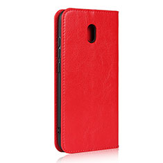 Custodia Portafoglio In Pelle Cover con Supporto L16 per Xiaomi Redmi 8A Rosso