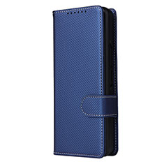 Custodia Portafoglio In Pelle Cover con Supporto L16Z per Samsung Galaxy Z Fold3 5G Blu