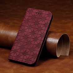 Custodia Portafoglio In Pelle Cover con Supporto L17 per Huawei Honor 9C Rosso Rosa