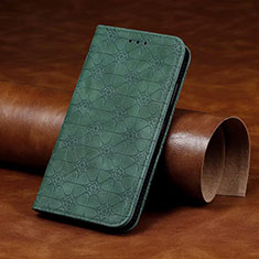 Custodia Portafoglio In Pelle Cover con Supporto L17 per Huawei Honor 9C Verde