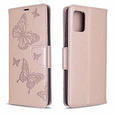Custodia Portafoglio In Pelle Cover con Supporto L17 per Samsung Galaxy A71 4G A715 Oro Rosa