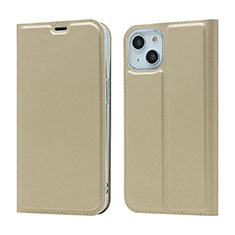 Custodia Portafoglio In Pelle Cover con Supporto L18 per Apple iPhone 13 Mini Oro