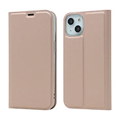 Custodia Portafoglio In Pelle Cover con Supporto L18 per Apple iPhone 13 Mini Oro Rosa