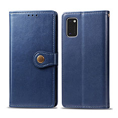 Custodia Portafoglio In Pelle Cover con Supporto L18 per Samsung Galaxy A41 Blu