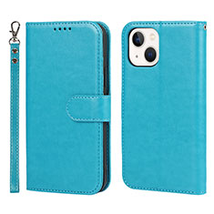 Custodia Portafoglio In Pelle Cover con Supporto L19 per Apple iPhone 13 Cielo Blu